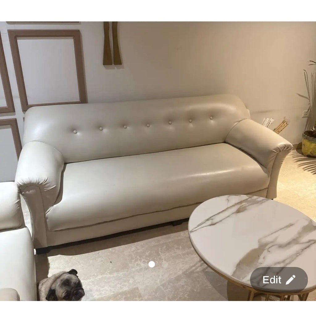 3+1+1 Leatherette Sofa - used living-room in Gurugram - photo 1