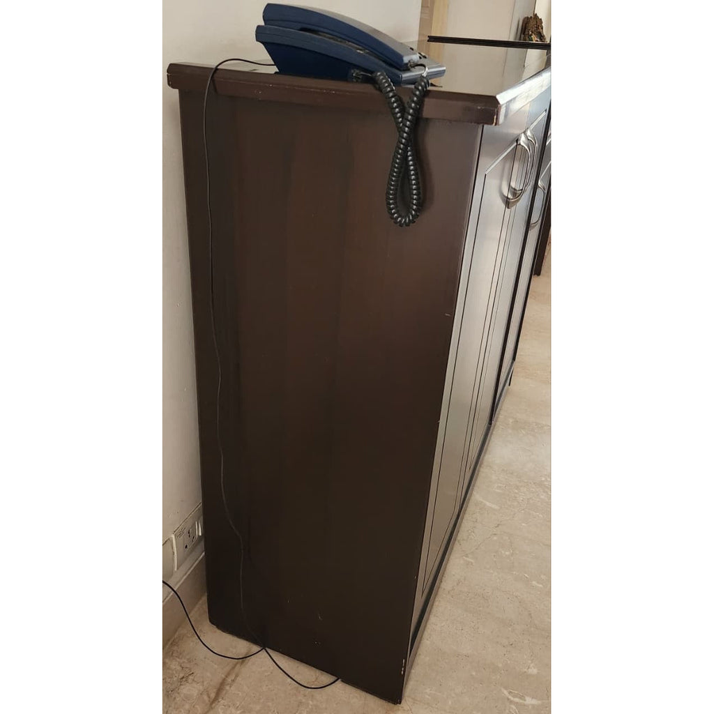 Dark brown storage cabinet - used living room in Gurugram - photo 3