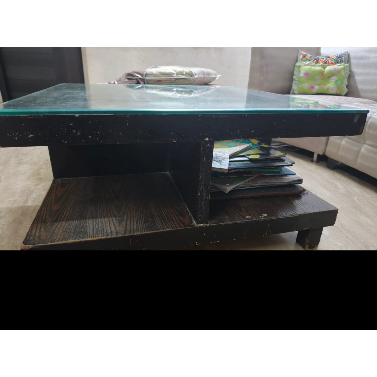 Square Glass-Top Centre Table - used living-room in Delhi - photo 3