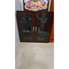 2-Door Glass Shoe Cabinet (Wenge Finish) - used cabinet in Noida - photo 3