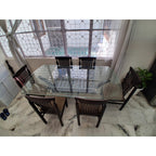 6-Seater Glass Top Dining Set - used dining set in Delhi - photo 3