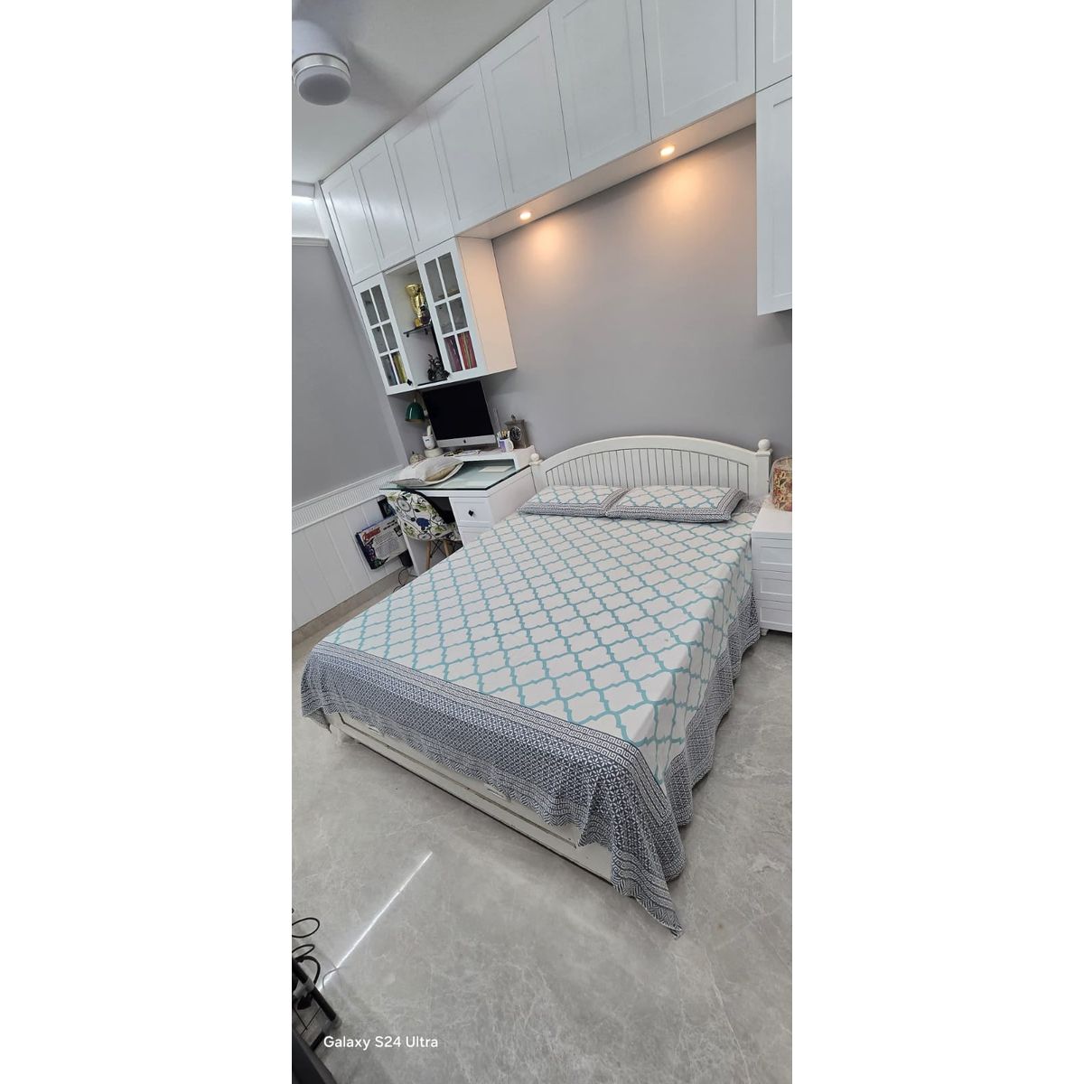 Teak Wood Queen Bed with Storage & Sleepwell Mattress