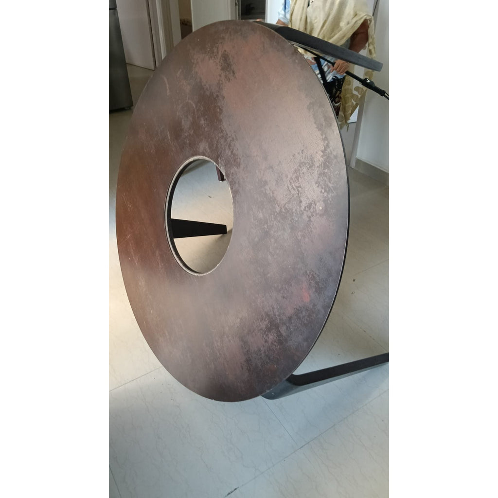 Round Wooden Dining Table with Glass Inset - used dining in Delhi - photo 9