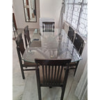 6-Seater Glass Top Dining Set - used dining set in Delhi - photo 1