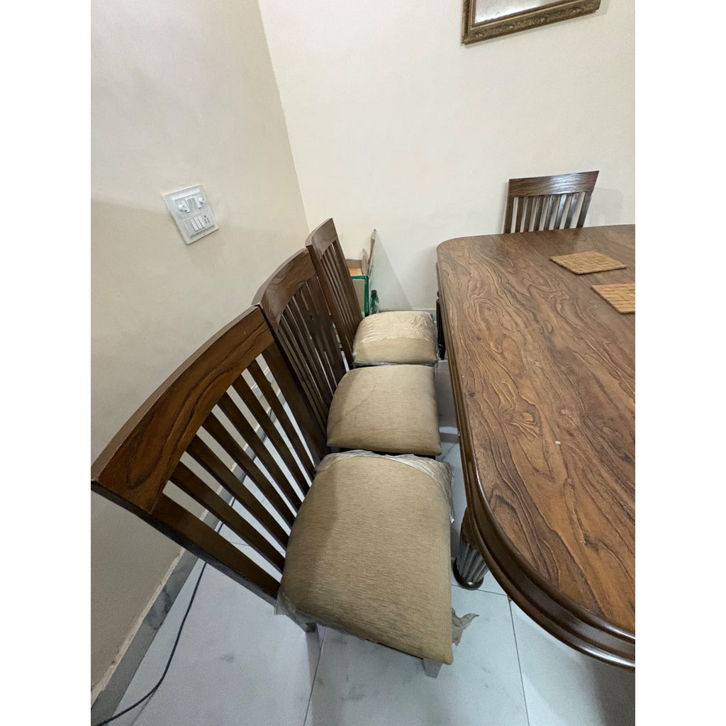 6-Seater Wooden Dining Table Set - used dining set in Delhi - photo 1
