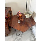 Yellow velvet lounge chair with coffee table - used living room in Noida - photo 2