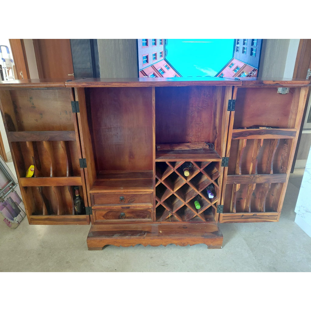 Pepperfry Sheesham Bar Unit - used living room in Gurugram - photo 2
