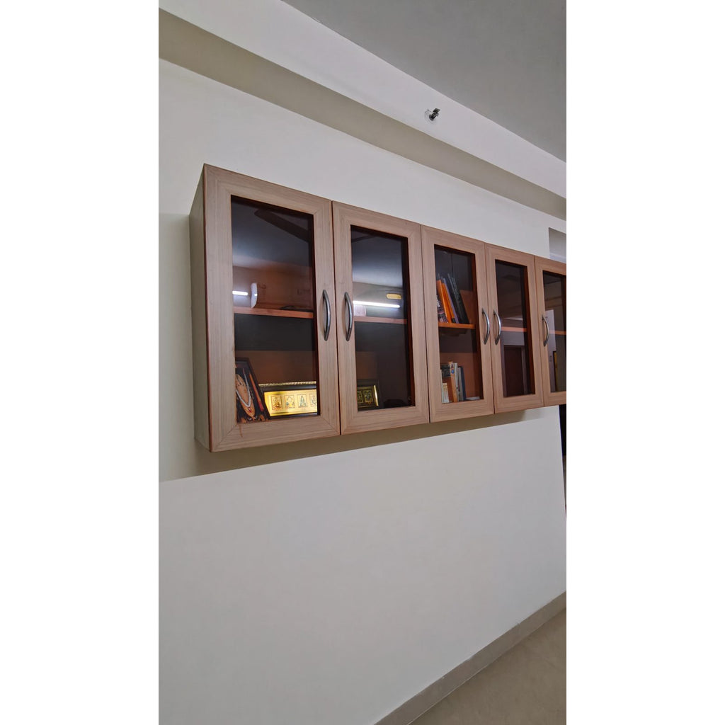 Office Set: Wall Cabinet, Desk, 2 Chairs - used office furniture in Noida - photo 1