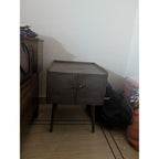 Wooden bedside tables full view