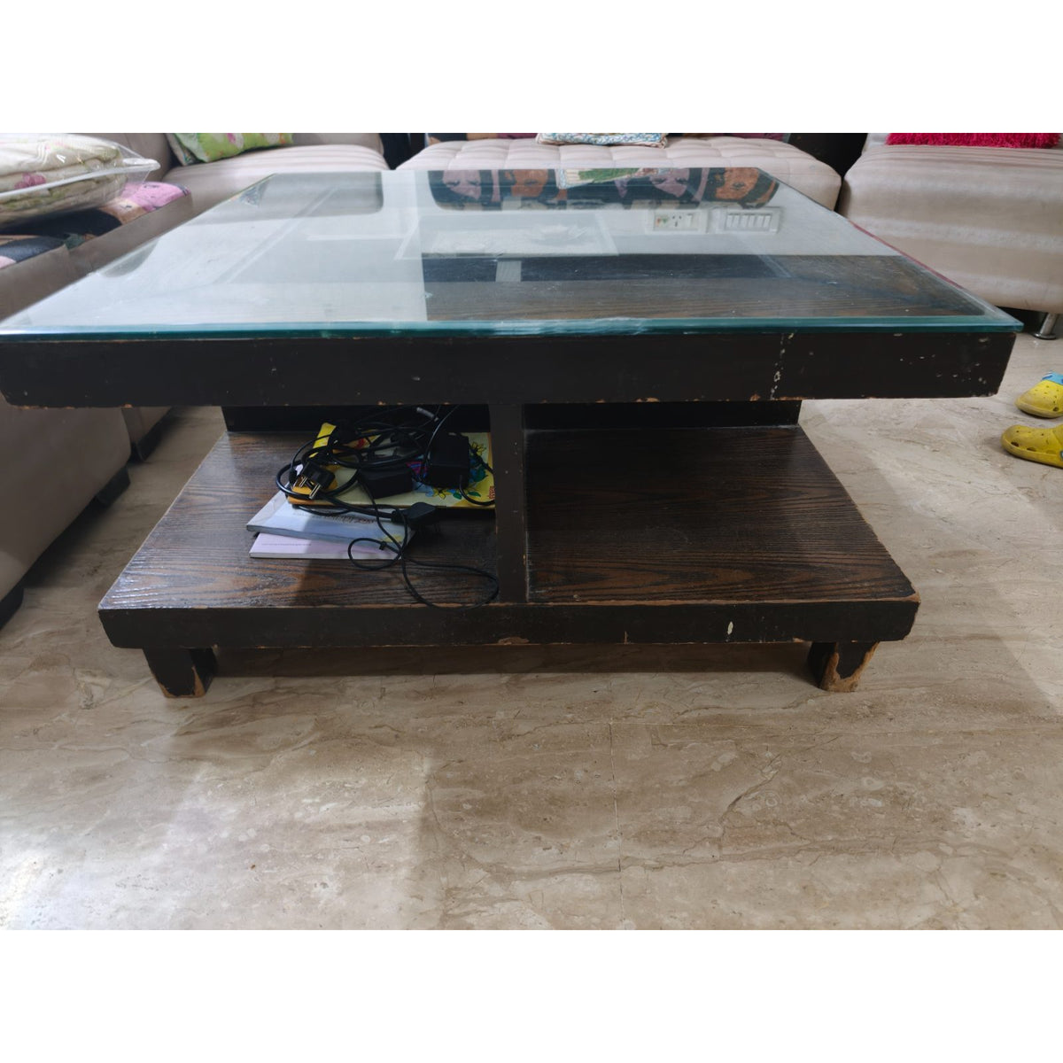 Square Glass-Top Centre Table - used living-room in Delhi - photo 5