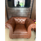 Brown Chesterfield Sofa Set - used living-room in Gurugram - photo 3