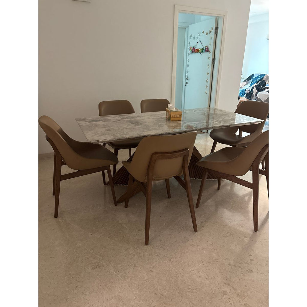 Italian Marble 6-Seater Dining Table - Additional View