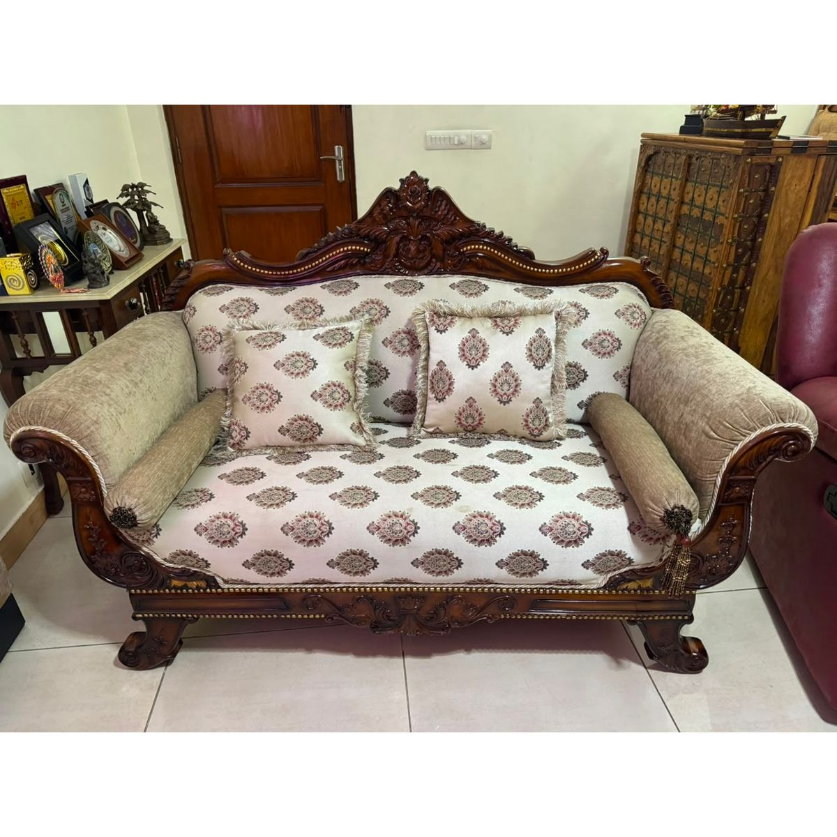 Custom Rajasthani Wooden Sofa Set - Hero View 2