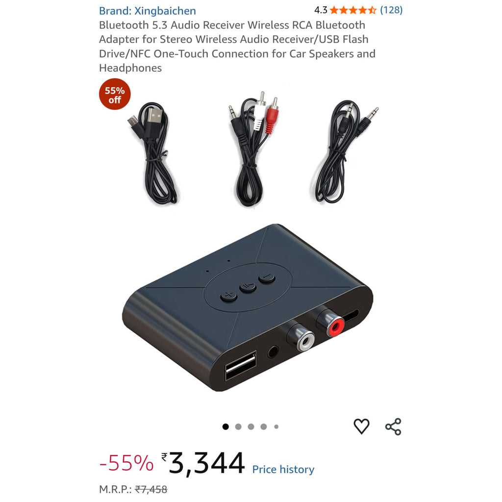 ETZIN Bluetooth 5.3 Receiver, NFC - used audio receiver in Ghaziabad - photo 6
