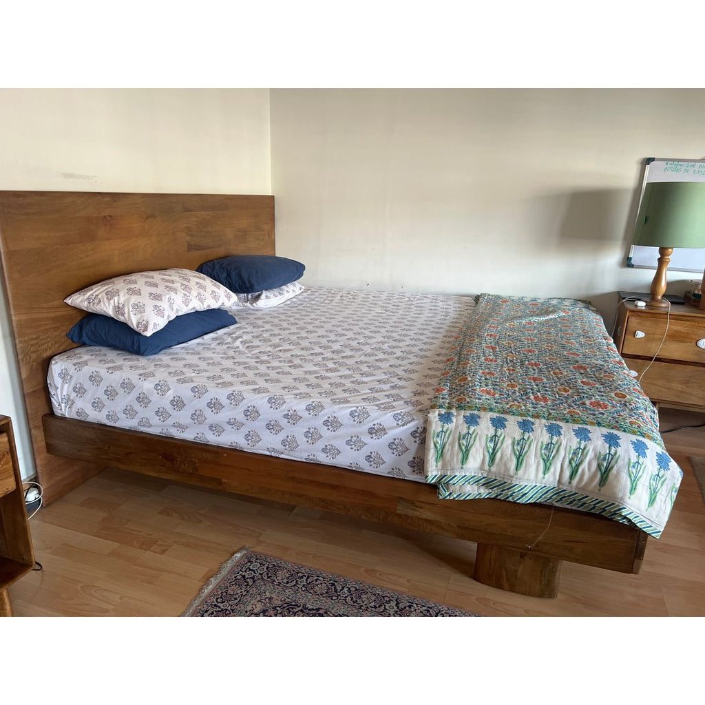 West Elm Anton Solid Wood Bed King Size - Left Side