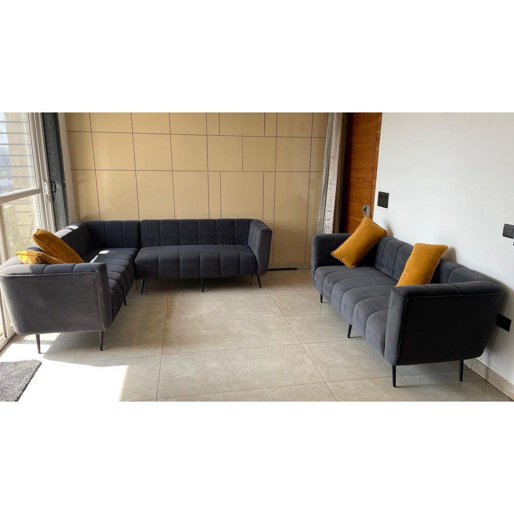 3 + 3 + 2 seater L shape sofa with Centre Table - photo 2 - Ghaziabad
