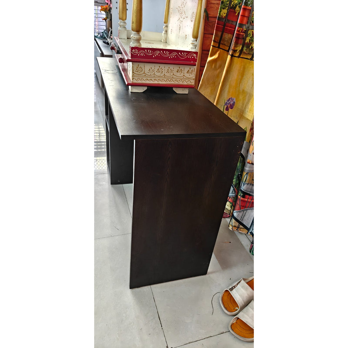 Wenge Engineered Wood Study Desk with Shelves - used Study & Office in Noida - photo 1