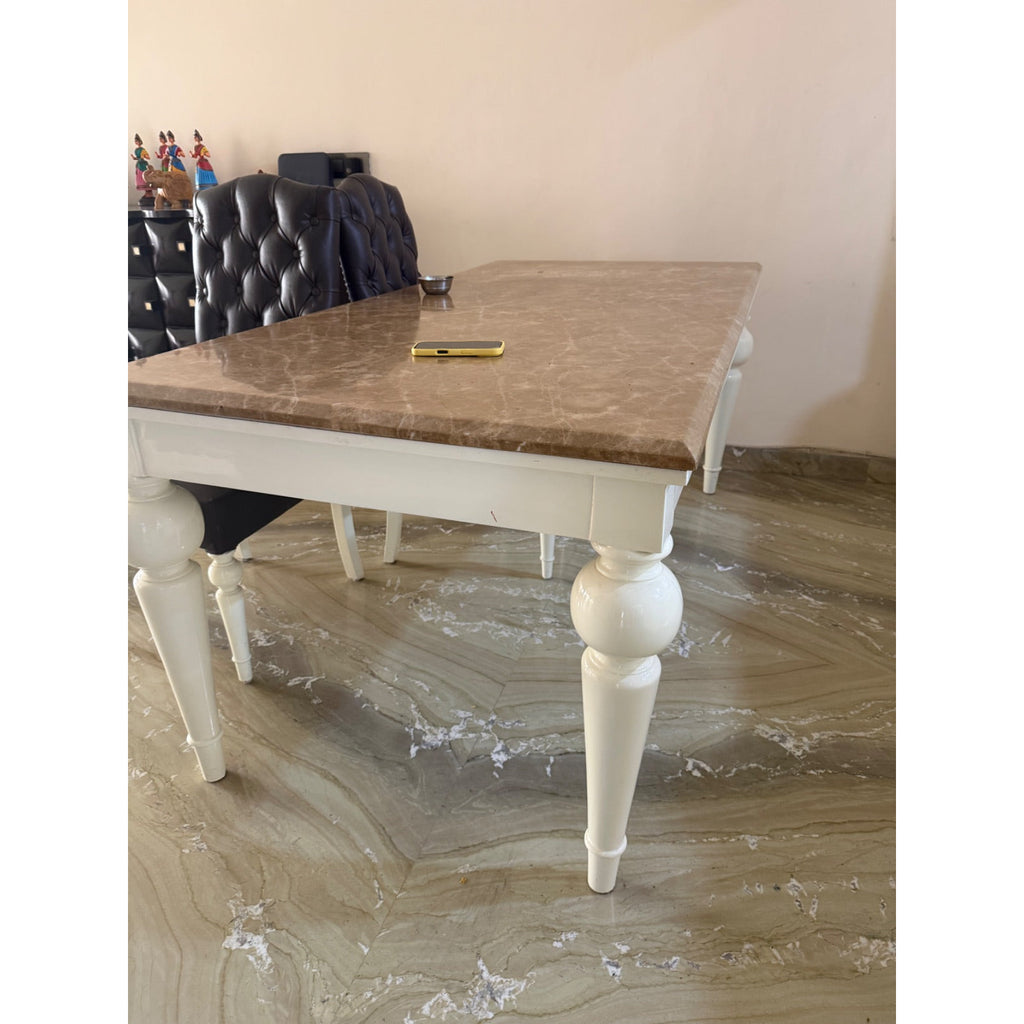 Marble Top 6-Seater Dining Set - used dining set in Noida - photo 6