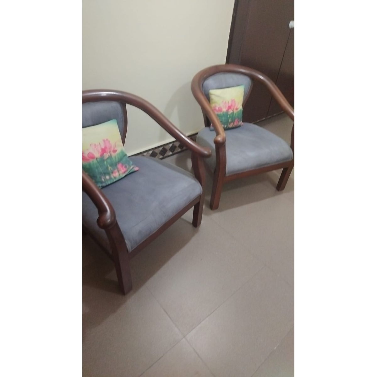 Mango Wood Sofa Chairs (Set)