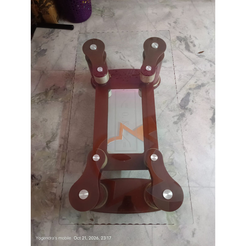 Glass-Top Centre Table with Lower Shelf - used living-room in Delhi - photo 2