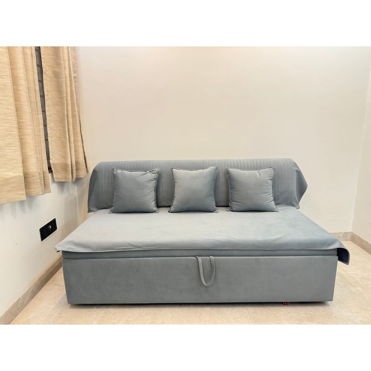 Blue Sofa Cum Bed
