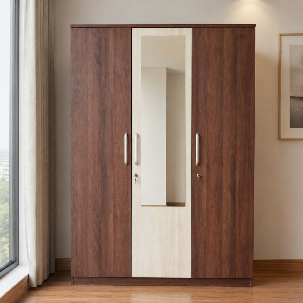 Kosmo 3 Door Wardrobe with Mirror